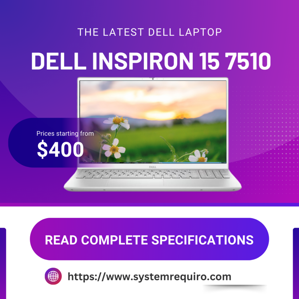 Systemrequiro Dell Inspiron 15 7510 Laptop